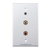 Placa Tapa Jack 3.5 mm + RCA R/L en ABS