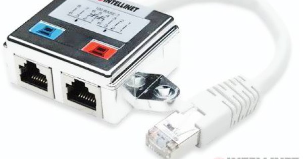 Switch para Red 1x2. Distribuidor Dual RJ45 Cat5 Blindado