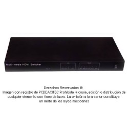 Switch de video HDMI, DVI, RGB, Toslink y RL con control remoto