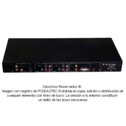 Switch de video HDMI, DVI, RGB, Toslink y RL con control remoto