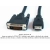 Cable DVI-D 24+1 Macho a HDMI Macho 3 m