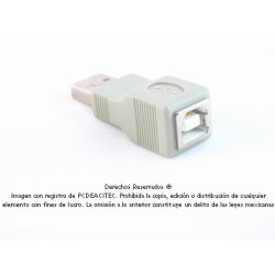 Adaptador USB 2.0 B hembra a USB 2.0 A macho