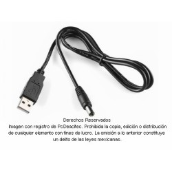 Cable USB a Jack (5.5 x 2.1) mm para energía de 1 m