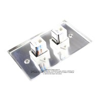 Placa Tapa 2 Jack RJ45 Cat5e ponchable en Aluminio Placa Tapa 2 Jack RJ45 Cat5e ponchable en Aluminio