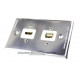 Placa Tapa HDMI 1.4 (4k + 3D + Ethernet) + USB 2.0 Aluminio