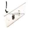 Placa Tapa HDMI 4k pigtail + Audio Jack 3.5 mm con opresores en Aluminio