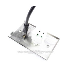 Placa Tapa HDMI 4k pigtail + USB de carga 5V 1A en Acero Inoxidable