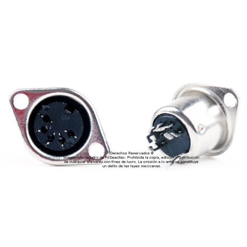 Conector soldable jack DIN 5 pin HEMBRA