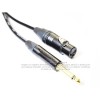 Cable Canare TS 1/4 (6.3 mm) macho a XLR Hembra Neutrik en oro grado estudio de 3 m