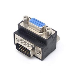 Adaptador VGA  en L 90°, macho a hembra IZQUIERDO 