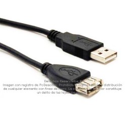 Cable extensión USB 2.0 A macho a hembra 0.3 m