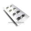 Placa Tapa Tablero 8 puertos XLR Canon soldables en Al