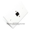 Placa Tapa Jack RJ45 Cat6 cople hembra a hembra en ABS