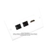 Placa Tapa Decora HDMI 4k + 2 Jack RJ45 Cat5e en ABS