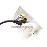Placa Tapa VGA + HDMI 4k pigtail + Terminal Audio Crimpado en Aluminio