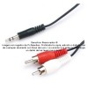Cable audio plug 3.5 mm estéreo a 2 plug RCA de 15 m