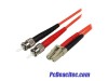 Cable Adaptador de Red de 3m Multimodo Dúplex Fibra Óptica LC-ST 50/125 Patch Duplex
