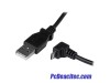 Cable Adaptador 1m USB A Macho a Micro USB B Macho en Ángulo hacia Abajo para Teléfono Móvil