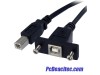 Cable USB de Montaje en Panel USB B a USB B de 30cm - Hembra a Macho