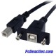 Cable USB de Montaje en Panel USB B a USB B de 30cm - Hembra a Macho