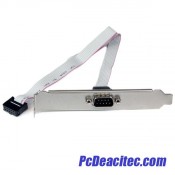 Adaptador de 40cm de Header Bracket Serial DB9 RS232 a IDC 10 Pines para Tarjeta Madre