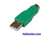 Adaptador Mouse conector PS/2 PS2 MiniDIN a USB - Macho USB - Hembra Mini-DIN