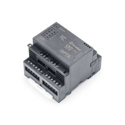 Expansión Digital Arduino Opta® / 16 Entradas Programables / 8 Relés / Electromecánicos 6A 250VAC o Estado Sólido 3A 24VDC / IP20 / Hasta 5 Módulos en Cadena / Compatible Arduino IDE y PLC IDE